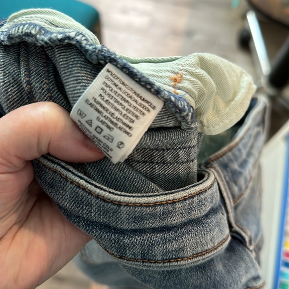 Free People split seam jeans with frayed hem - Picture 6 of 6